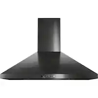 GE - 30 inches - Convertible - Wall Range Hood - Black Stainless Steel - Front_Zoom
