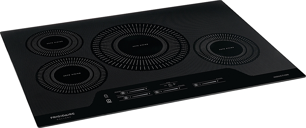 Left View: Frigidaire - Gallery 30" Electric Induction Cooktop - Black