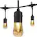 Alt View 11. Enbrighten - Café Vintage Series LED Lights (48 feet/24 bulbs) - Black.
