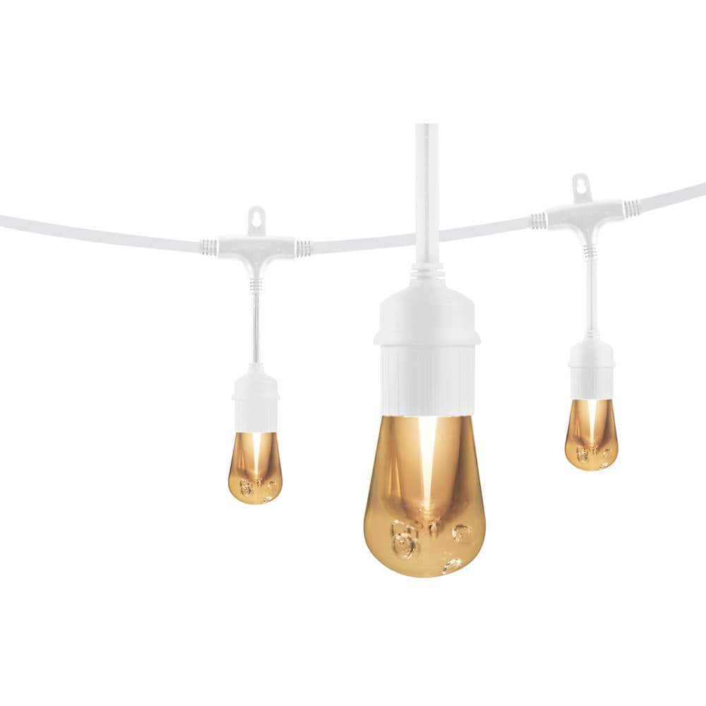 Front. Enbrighten - Café Vintage Series LED Lights (12 feet/6 bulbs) - White.