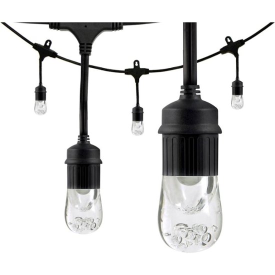 Enbrighten Café LED Lights (36 feet/18 bulbs) Black