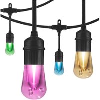 Enbrighten - Café Seasons LED Color-Changing Lights (48 feet/24 bulbs) - Black - Front_Zoom