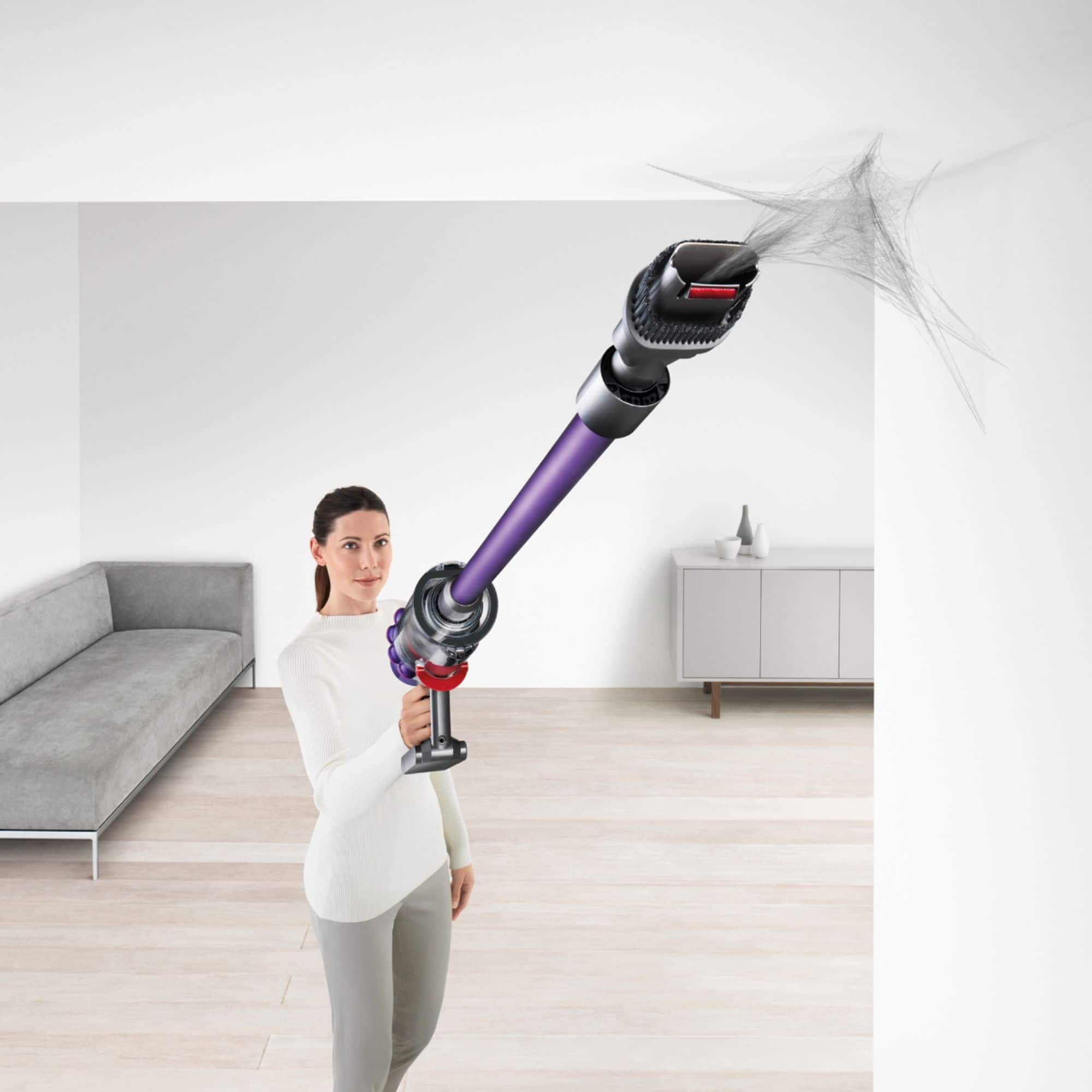 Alt View 15. Dyson - Cyclone V10 Animal Cord-Free Stick Vacuum - Purple.