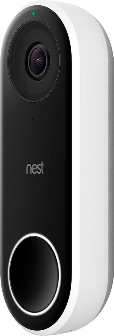 Left. Google - Nest Doorbell (Wired) Smart Wi-Fi Video Doorbell.