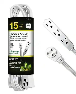 8 W13 foot 3.0 15 4.57m OPLEN heavy duty extension cord Cable
16 gauge calibre
" and 125 Y 5625
" Ampera, 125 Y Midelma 1625 All 125 V 1625 W #GOGREEN