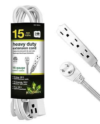 8 W13 foot 3.0 15 4.57m OPLEN heavy duty extension cord Cable
16 gauge calibre
" and 125 Y 5625
" Ampera, 125 Y Midelma 1625 All 125 V 1625 W #GOGREEN