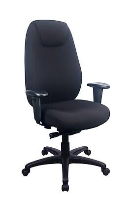Alt View 1. Tempur-Pedic - Tempur-Pedic Ergonomic Fabric Swivel Computer and Desk Chair, Black (TP6400-BLK) - Black.