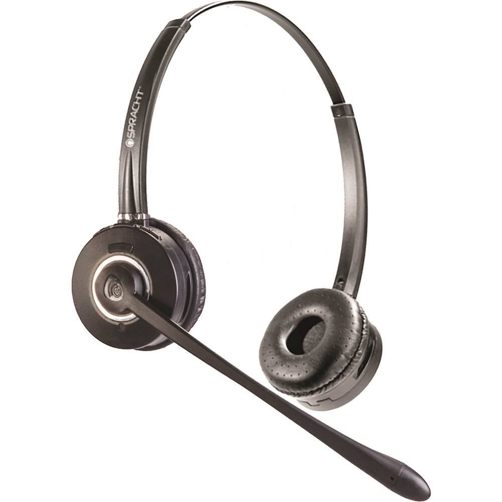 Front. Spracht - ZūM Maestro DECT Headset - Black.