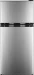 Insignia™ - 4.3 Cu. Ft. Mini Fridge with Top Freezer and ENERGY STAR Certification - Stainless Steel