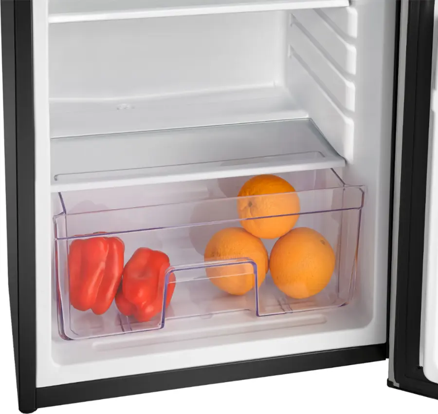 Alt View 15. Insignia™ - 4.3 Cu. Ft. Mini Fridge with Top Freezer and ENERGY STAR Certification - Stainless steel.