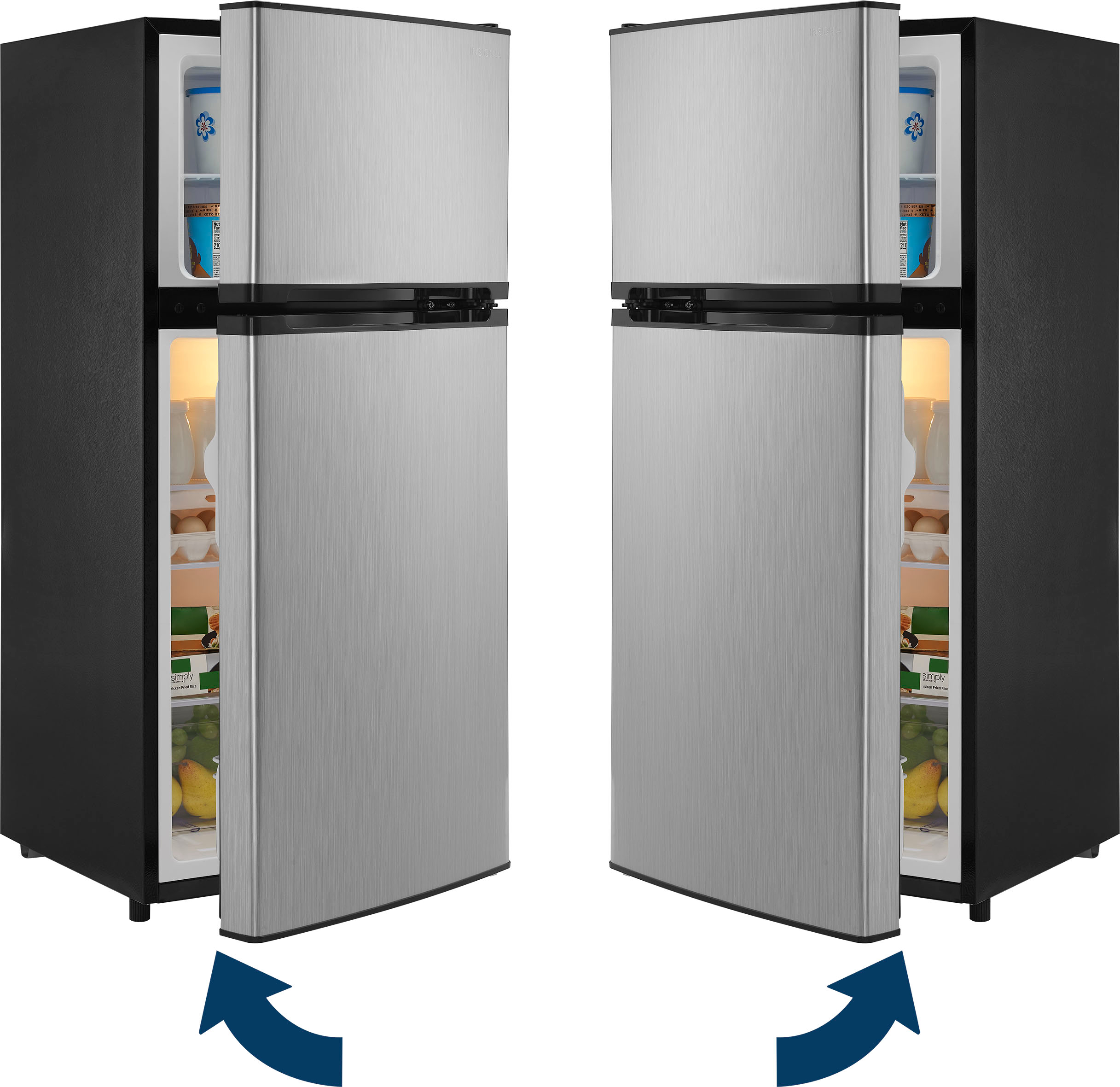 Insignia™ - 4.3 Cu. Ft. Mini Fridge with Top Freezer - Stainless Steel -  appliances - by owner - sale - craigslist