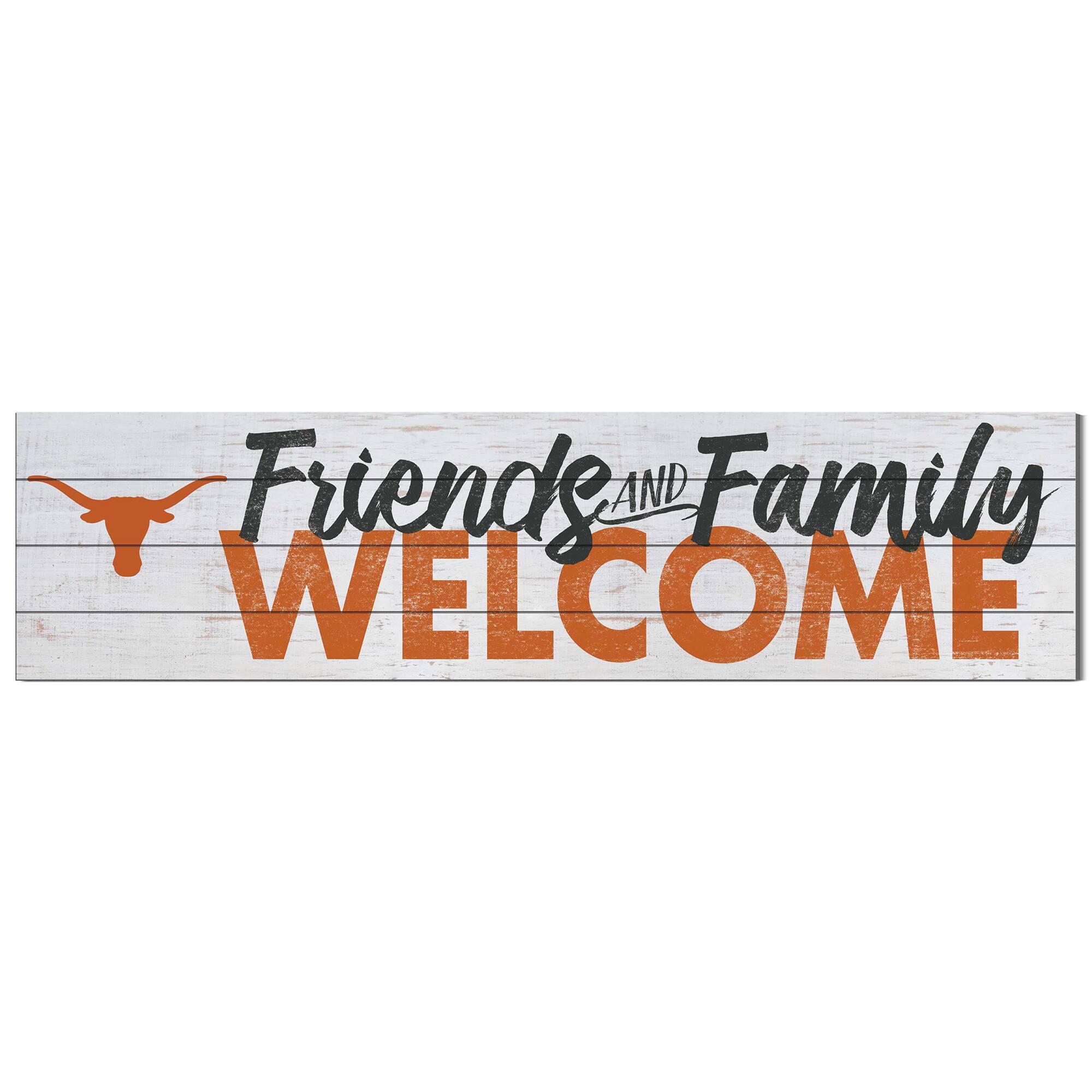 Texas Longhorns 10'' x 40'' Friends & Family Welcome Sign