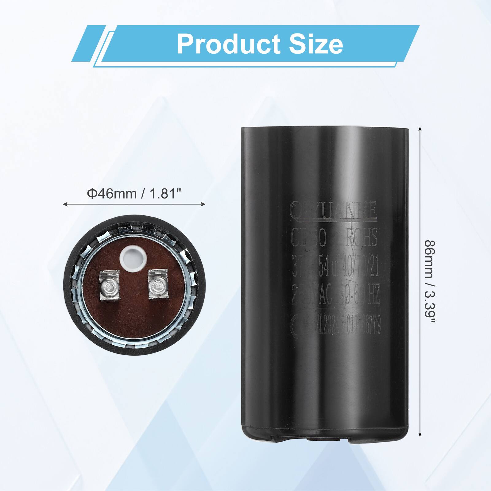 Product Size  
46mm / 1.81"  
86mm / 3.39"
