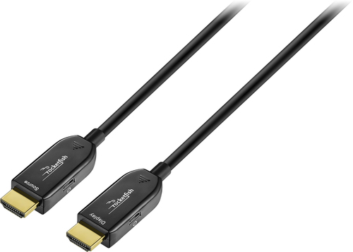 Rocketfishâ„¢ - 100' 4K UltraHD/HDR In-Wall Rated Active Fiber Optical HDMI Cable - Black was $299.99 now $224.99 (25.0% off)