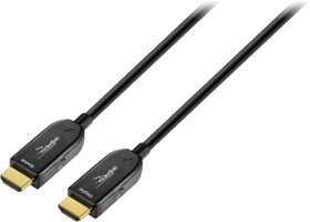 Rocketfish™ - 100' 4K UltraHD/HDR In-Wall Rated Active Fiber Optical HDMI Cable - Black - Front_Zoom