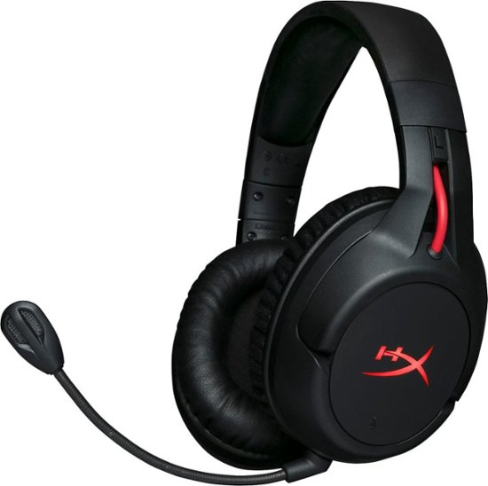 Angle Zoom. HyperX - Cloud Flight Wireless Stereo Gaming Headset for PC, PS5, and PS4 - Black.