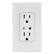 Front. Leviton - Decora Z-Wave Smart Duplex Receptacle - White.