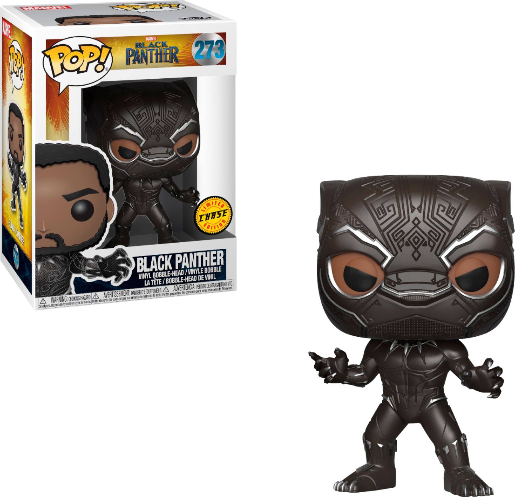 Angle. Funko - POP! Marvel: Black Panther- Blind Box - Styles May Vary.