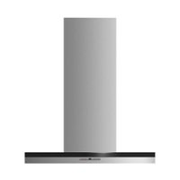 Fisher & Paykel - 30" Convertible Range Hood - Brushed Stainless Steel/Black Glass - Front_Zoom