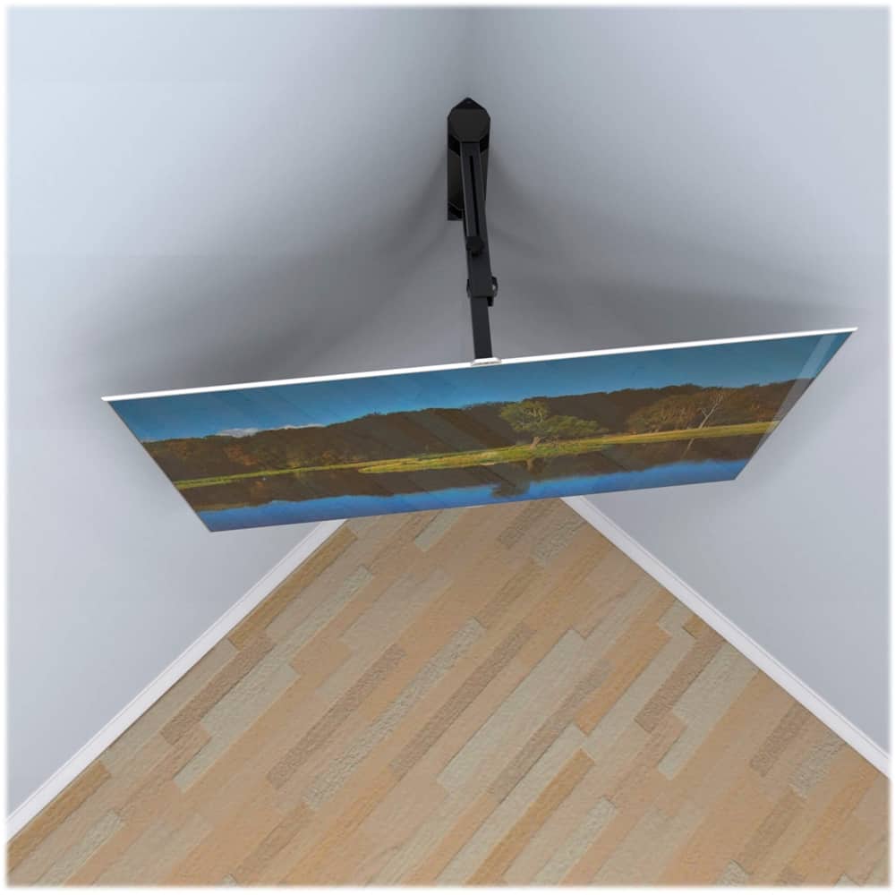 Alt View 13. Kanto - Corner TV Wall Mount for Most 40" - 60" TVs - Extends 29.8" - Black.