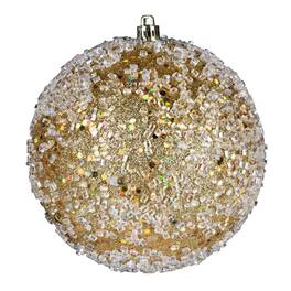 Vickerman - 12" Glitter Hail Ball - Gold