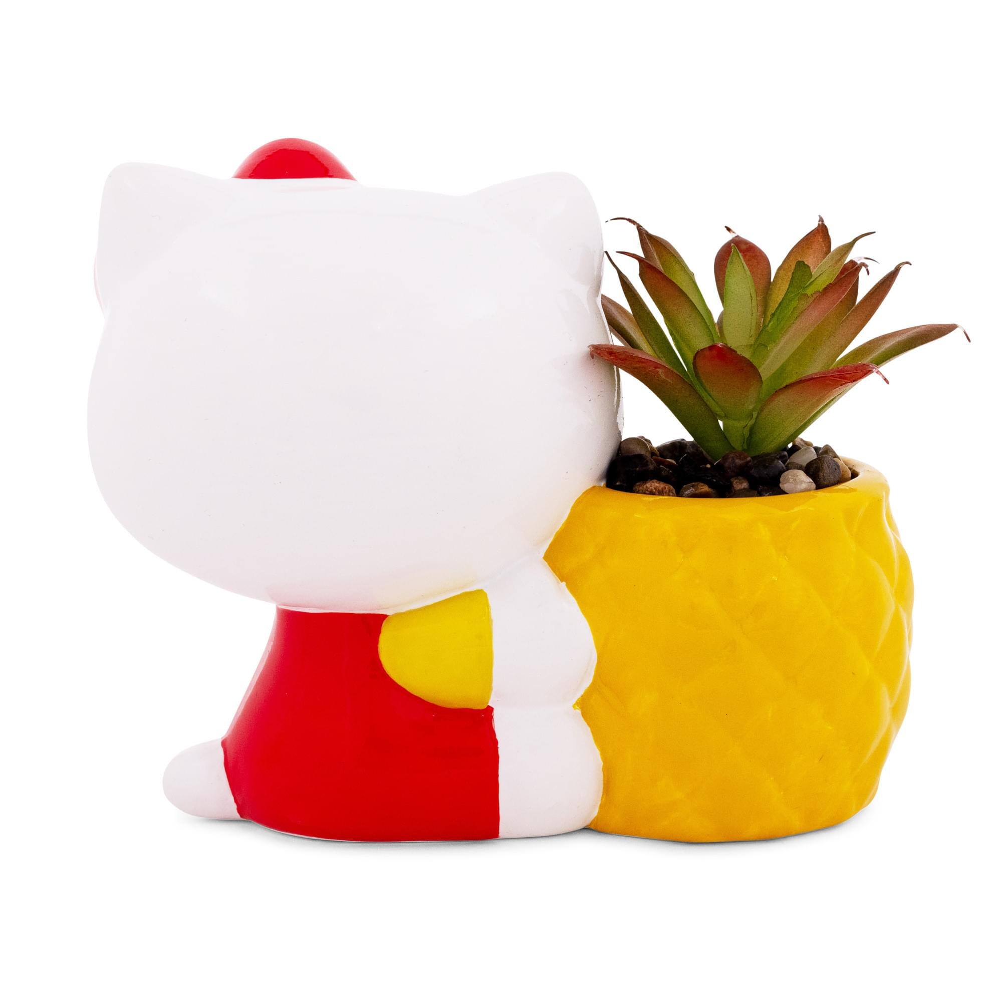 Alt View 10. Hello Kitty - Sanrio Hello Kitty Pineapple Ceramic Mini Planter With Artificial Succulent - Yellow.