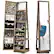 Front. Costway - 360Degree Rotatable Jewelry Cabinet Armoire 2-in-1 Lockable Mirrored Coffee - Coffee.