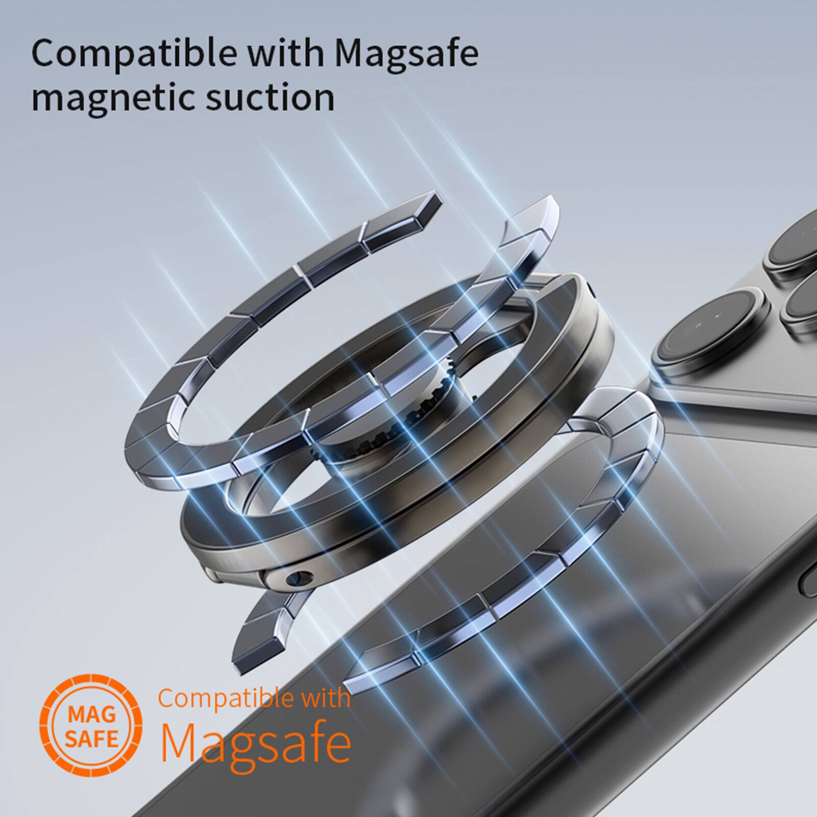 Compatible with Magsafe magnetic suction  
Compatible with MAG SAFE Magsafe