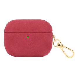 SaharaCase - Apple Airpods Pro 3 (2025) Case | Italian Suede Leather | Premium Finish | Indy Series - Suede Red