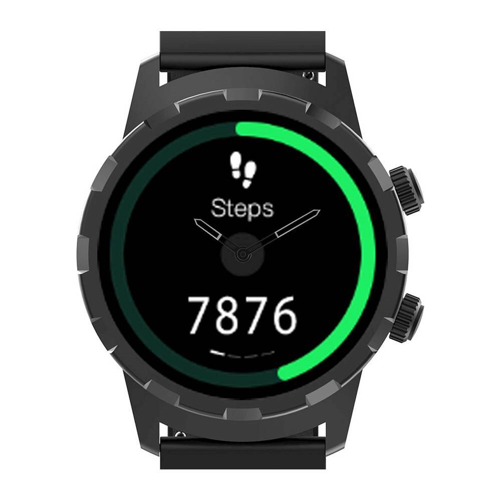 Alt View 12. 3Plus - Cruz Hybrid Smartwatch 44mm Stainless Steel - Black.