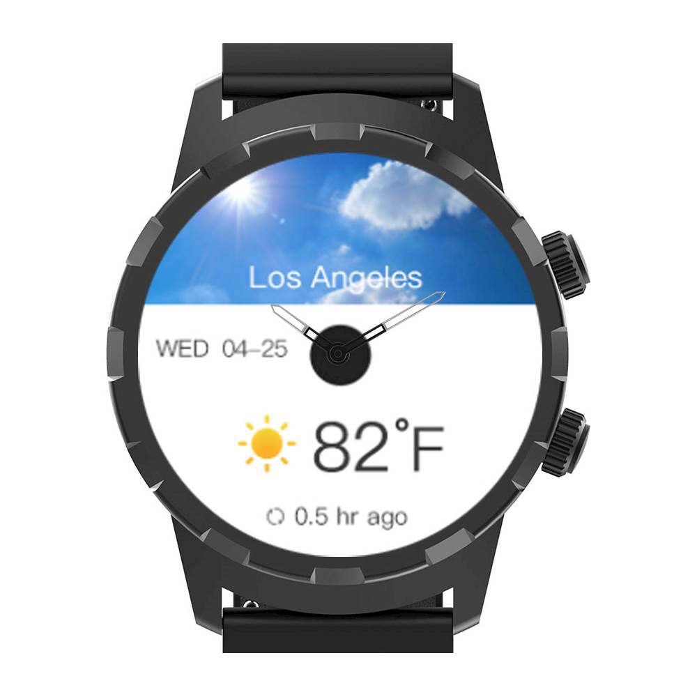 Alt View 13. 3Plus - Cruz Hybrid Smartwatch 44mm Stainless Steel - Black.