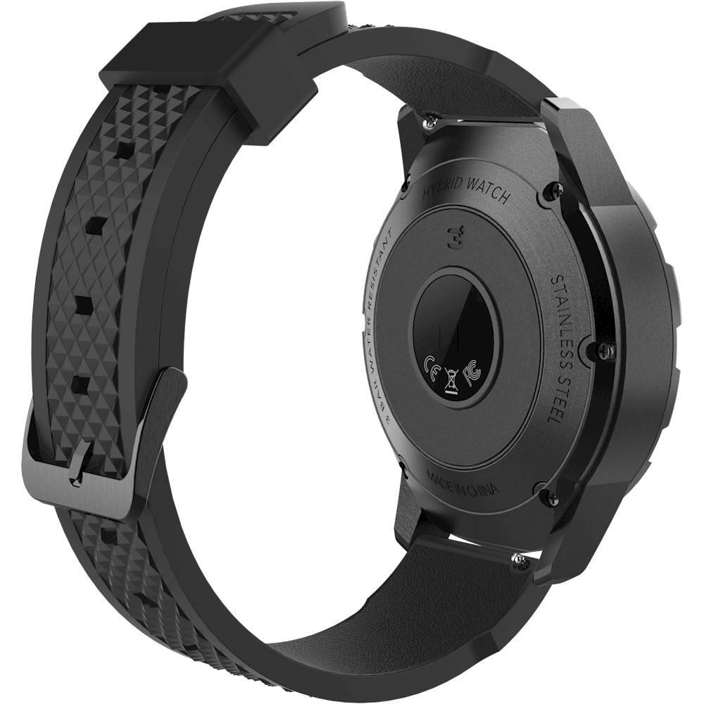 Alt View 17. 3Plus - Cruz Hybrid Smartwatch 44mm Stainless Steel - Black.