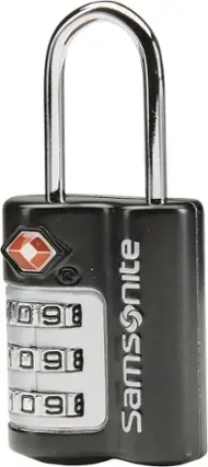 Front. Samsonite - Travel Sentry 3-Dial Combination Lock - Black.