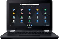 Front Zoom. Acer - Spin 11 2-in-1 11.6" Touch-Screen Chromebook - Intel Celeron - 4GB Memory - 32GB eMMC Flash Memory - Obsidian Black.