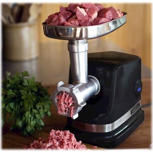Alt View 11. Weston - #8 Electric Meat Grinder & Sausage Stuffer - Black.