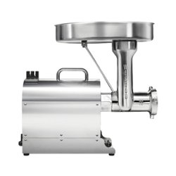 Weston - Pro Series #22 Electric Meat Grinder and Sausage Stuffer - Silver - Front_Zoom
