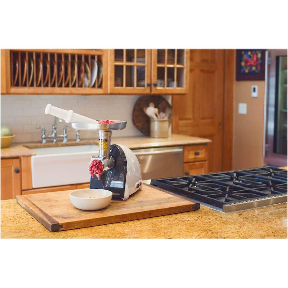 Alt View 13. Weston - #5 Electric Meat Grinder & Sausage Stuffer - White.
