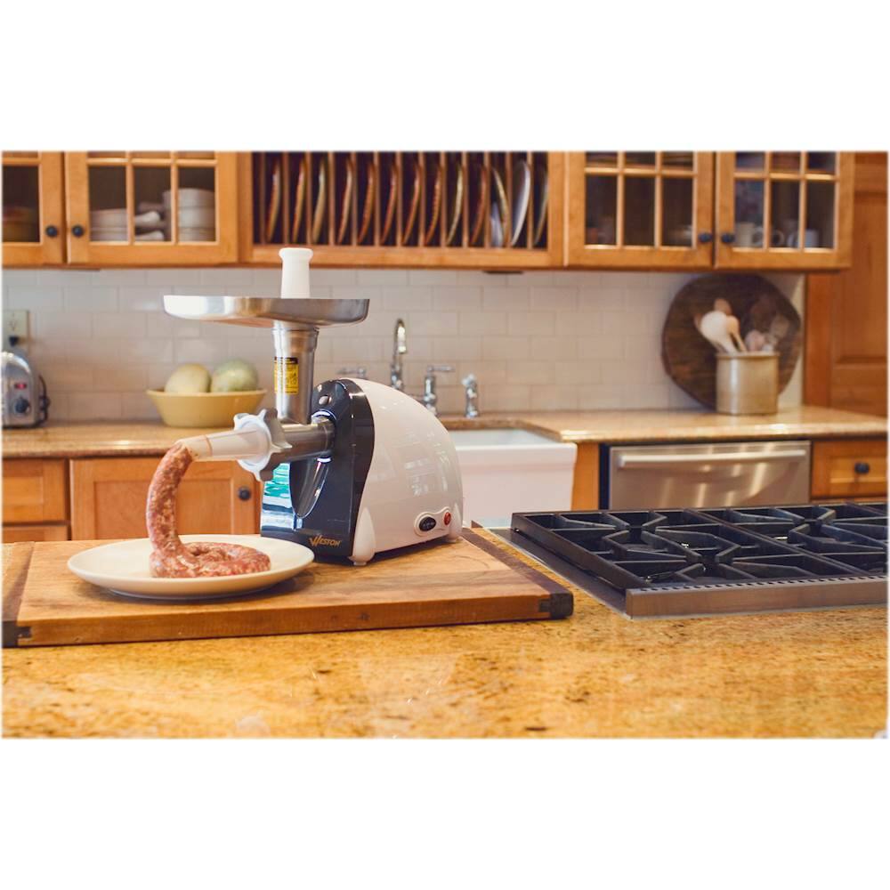 Alt View 16. Weston - #5 Electric Meat Grinder & Sausage Stuffer - White.