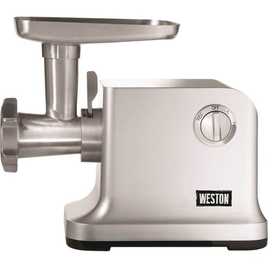 Front. Weston - #12 Heavy-Duty Electric Grinder - Silver.