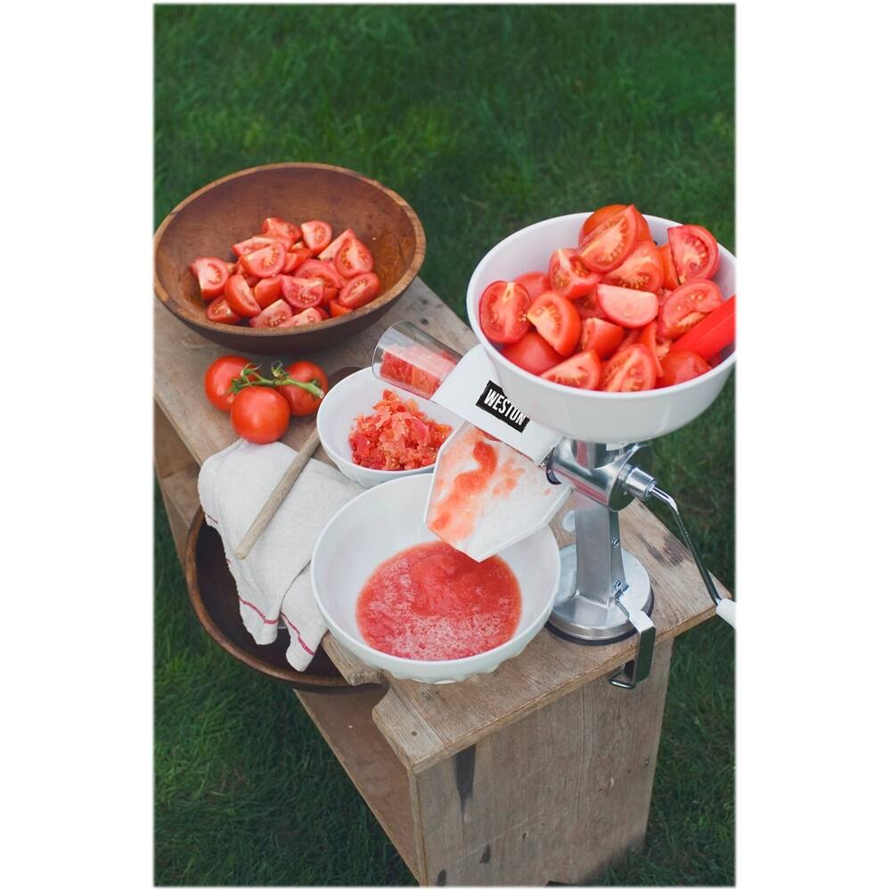 Alt View 11. Weston - Tomato Press - Silver/White.