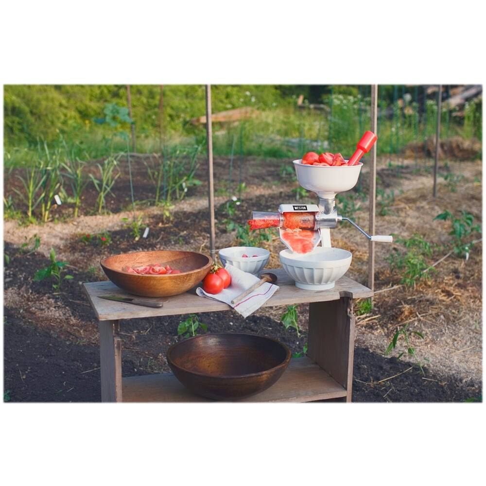 Alt View 12. Weston - Tomato Press - Silver/White.