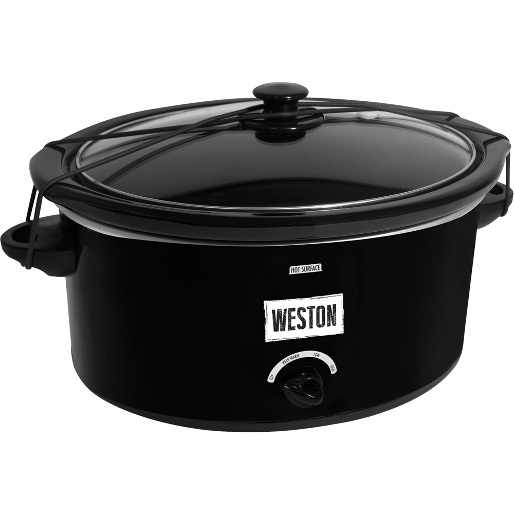 Weston Slow Cooker, 7 Qt Programmable with Lid Latch Strap