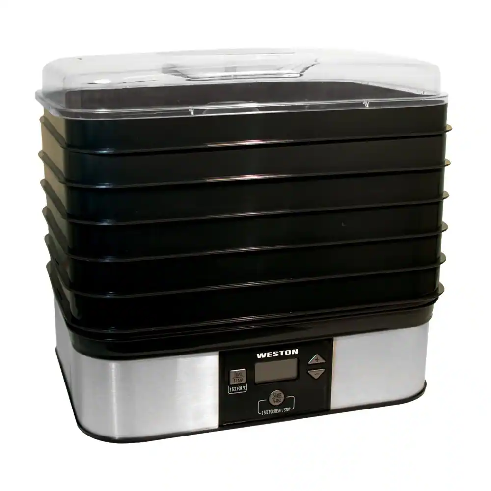 Front. Weston - 6-Tray Food Dehydrator - Silver.