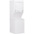 Angle Zoom. GE - 2.3 Cu. Ft. Top Load Washer and 4.4 Cu. Ft. Electric Dryer Laundry Center - White on white.