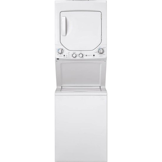 Front Zoom. GE - 2.3 Cu. Ft. Top Load Washer and 4.4 Cu. Ft. Electric Dryer Laundry Center - White on White.
