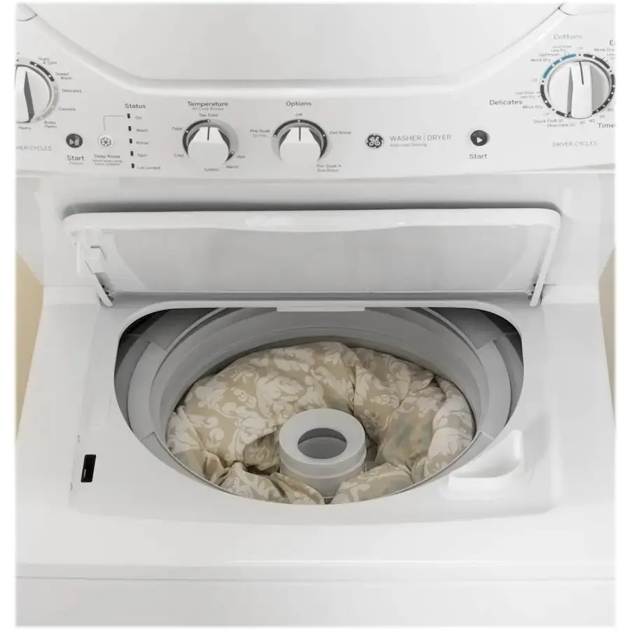 Alt View 15. GE - 2.3 Cu. Ft. Top Load Washer and 4.4 Cu. Ft. Electric Dryer Laundry Center - White.