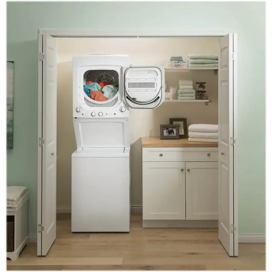 Alt View 17. GE - 2.3 Cu. Ft. Top Load Washer and 4.4 Cu. Ft. Electric Dryer Laundry Center - White.