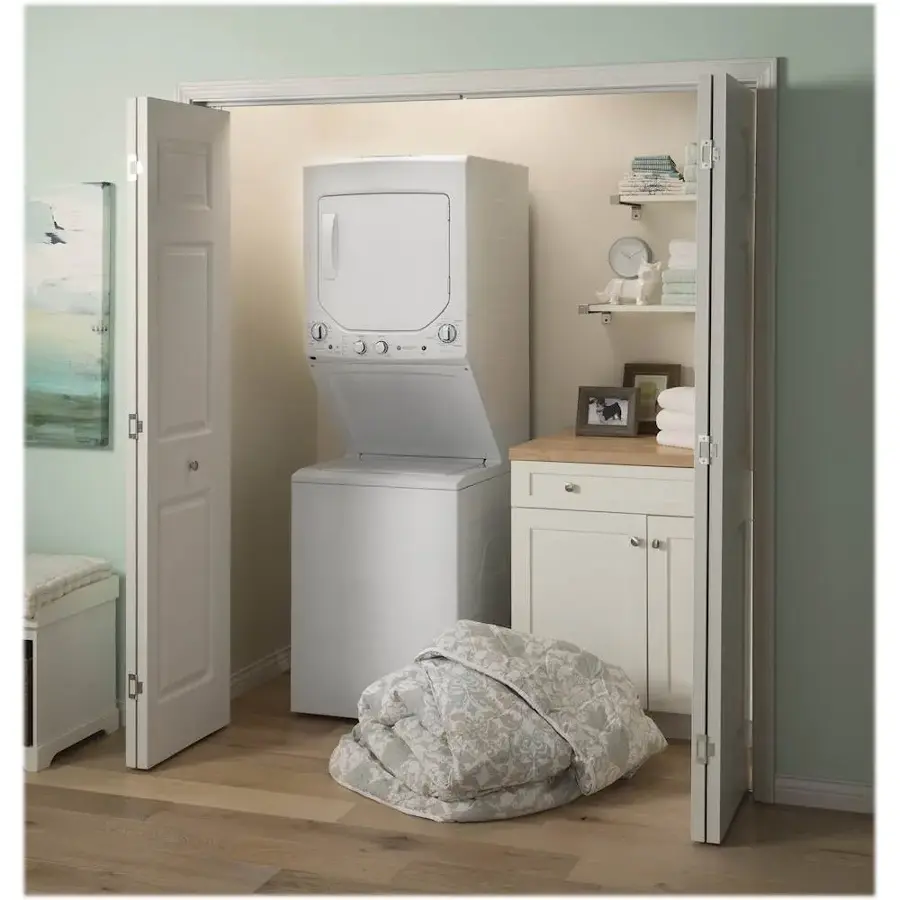Alt View 19. GE - 2.3 Cu. Ft. Top Load Washer and 4.4 Cu. Ft. Electric Dryer Laundry Center - White.