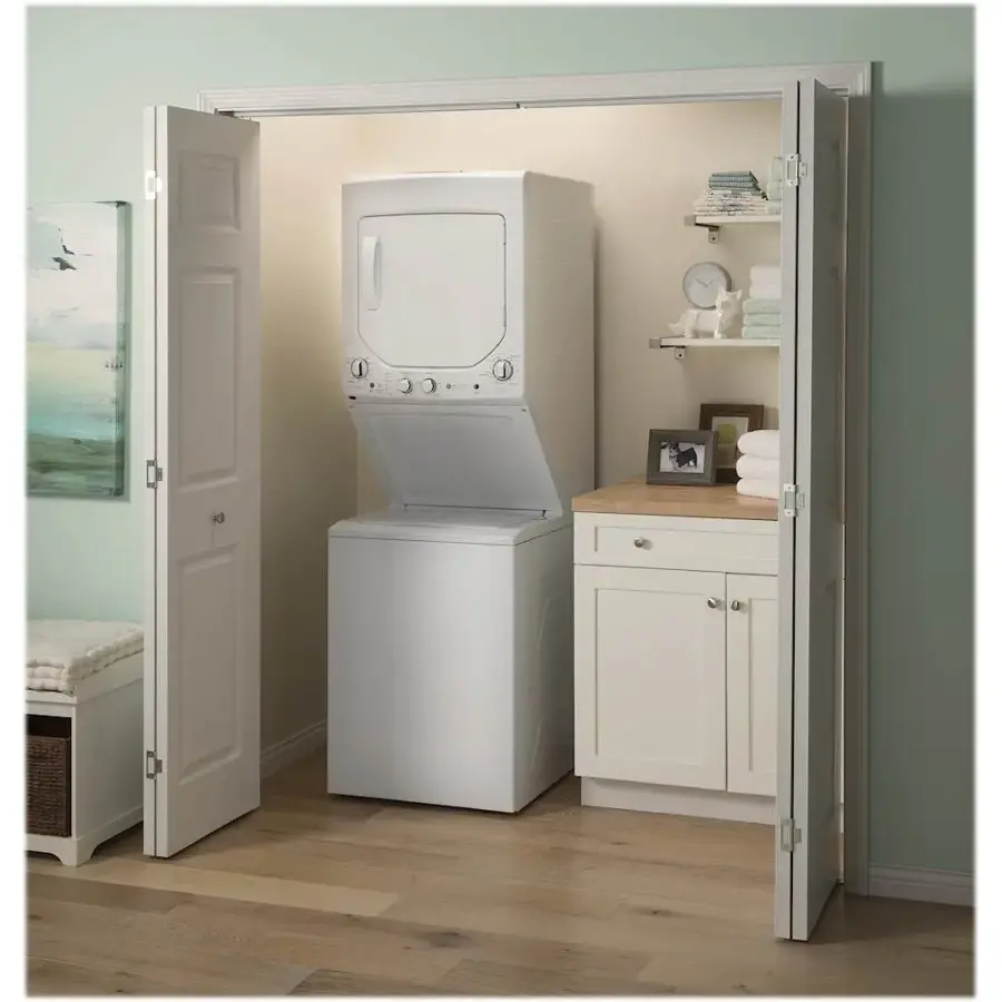 Alt View 20. GE - 2.3 Cu. Ft. Top Load Washer and 4.4 Cu. Ft. Electric Dryer Laundry Center - White.