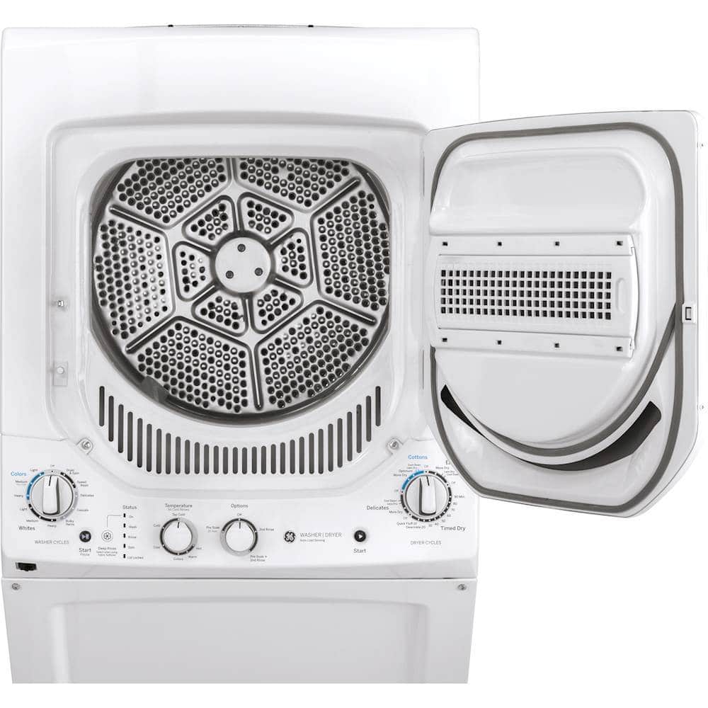 Alt View 12. GE - 2.3 Cu. Ft. Top Load Washer and 4.4 Cu. Ft. Gas Dryer Laundry Center - White.